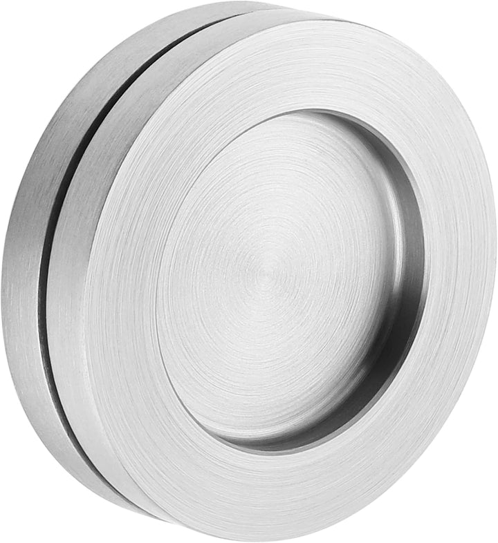 ck-tuerbeschlaege Griffmuschel zum Aufkleben Edelstahloptik rund 70 x 8 mm 1 Paar Höhe 8 mm, Höhe 8