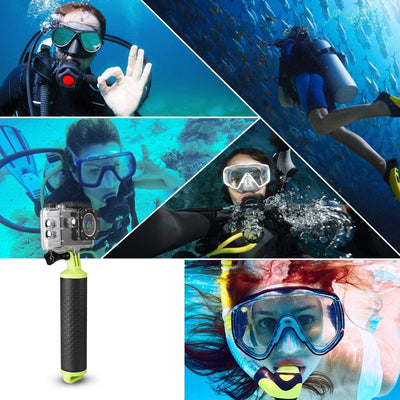 WOLFANG Schwimmer Handgriff Action Cam Unterwasser Handgriff, Floating Hand Grip Einbeinstativ Tauch