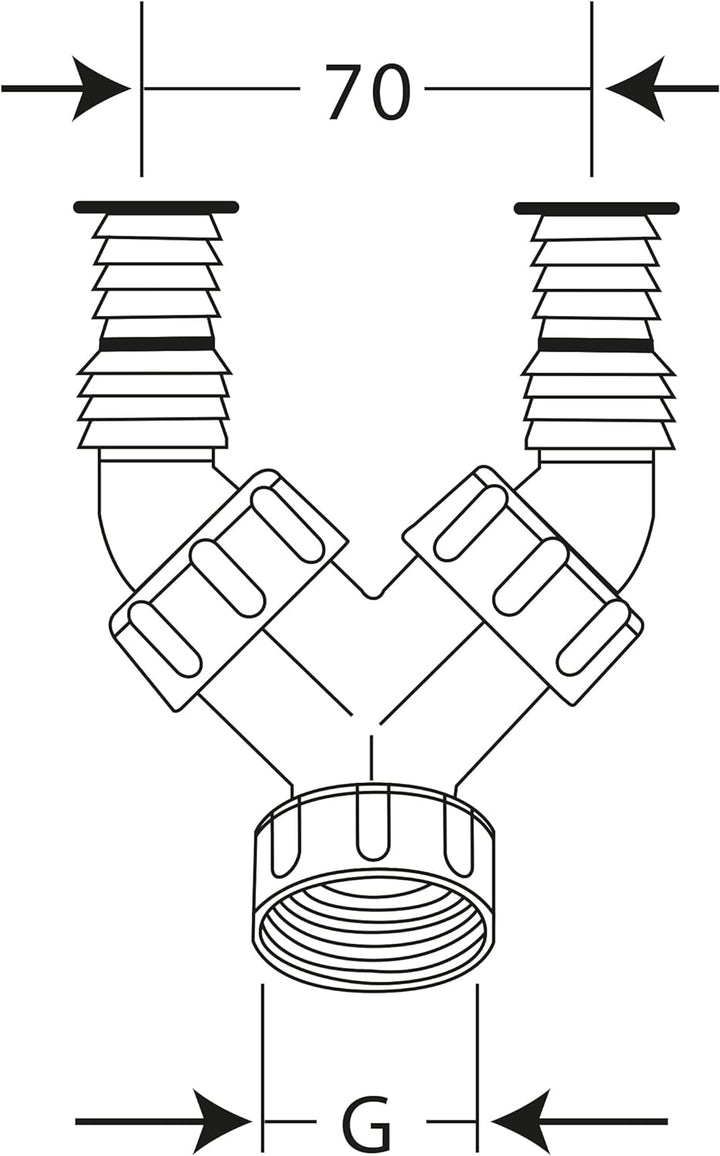 Otto Haas Polypropylen Anschluss mit Rückschlagventil