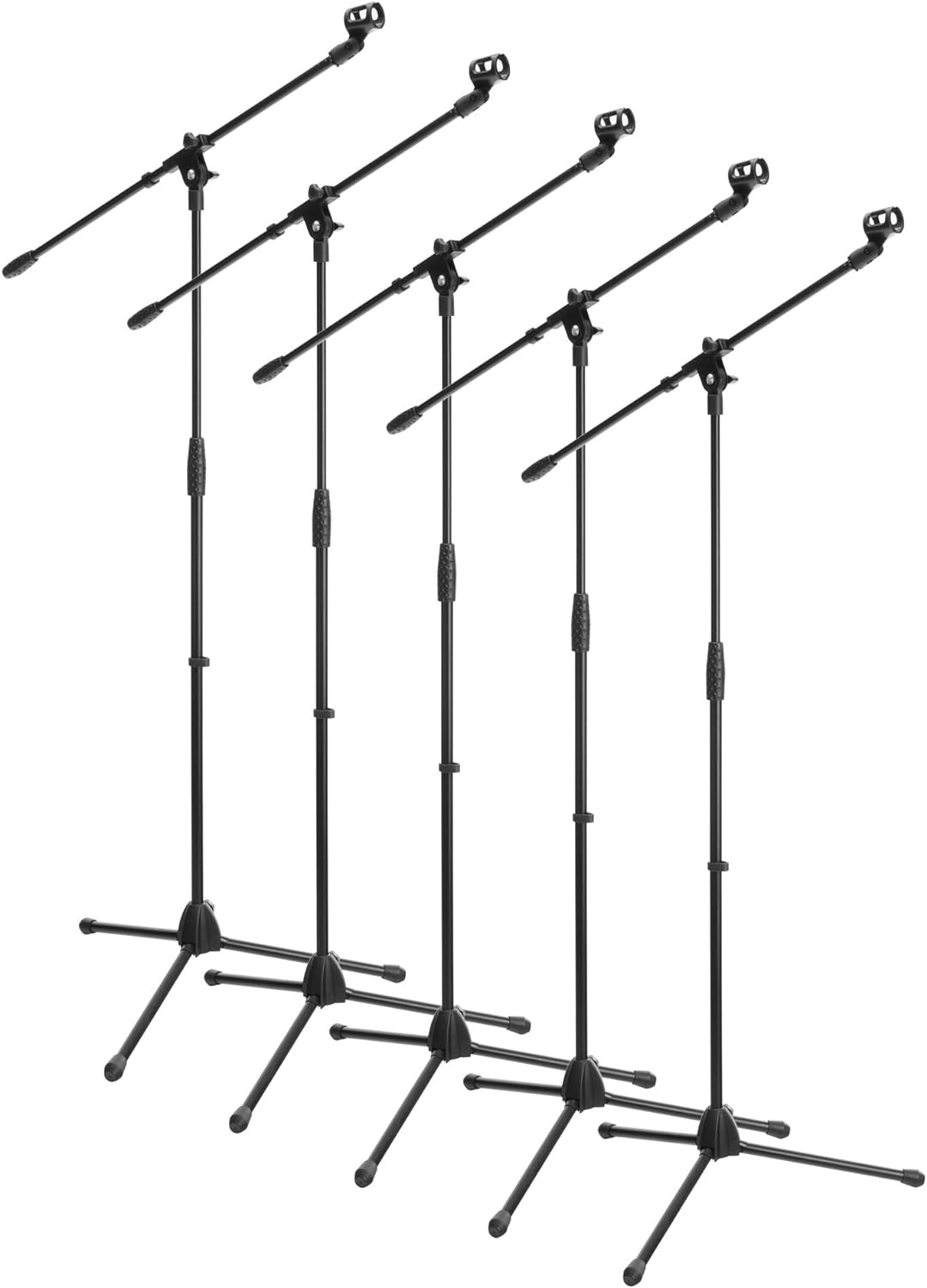5x SET McGrey MBS-01 Mikrofonständer mit Galgen und Mikrofonklemme (Schwenkarm, höhenverstellbar bis