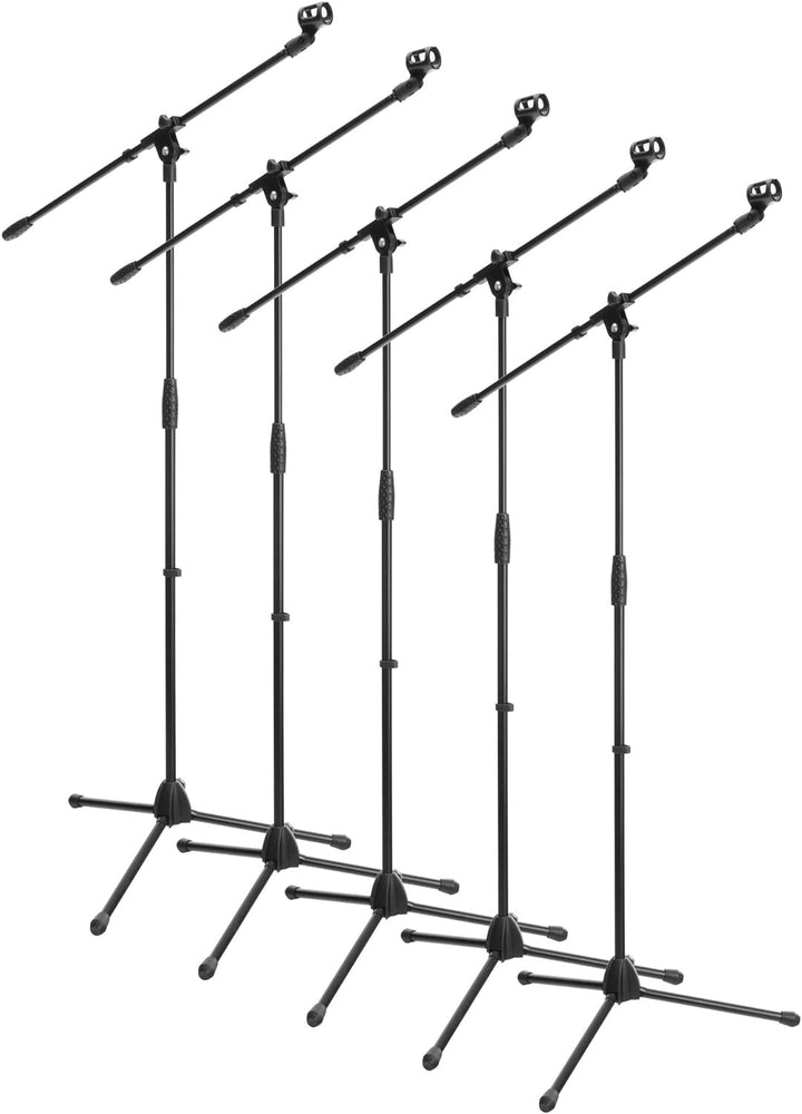 5x SET McGrey MBS-01 Mikrofonständer mit Galgen und Mikrofonklemme (Schwenkarm, höhenverstellbar bis