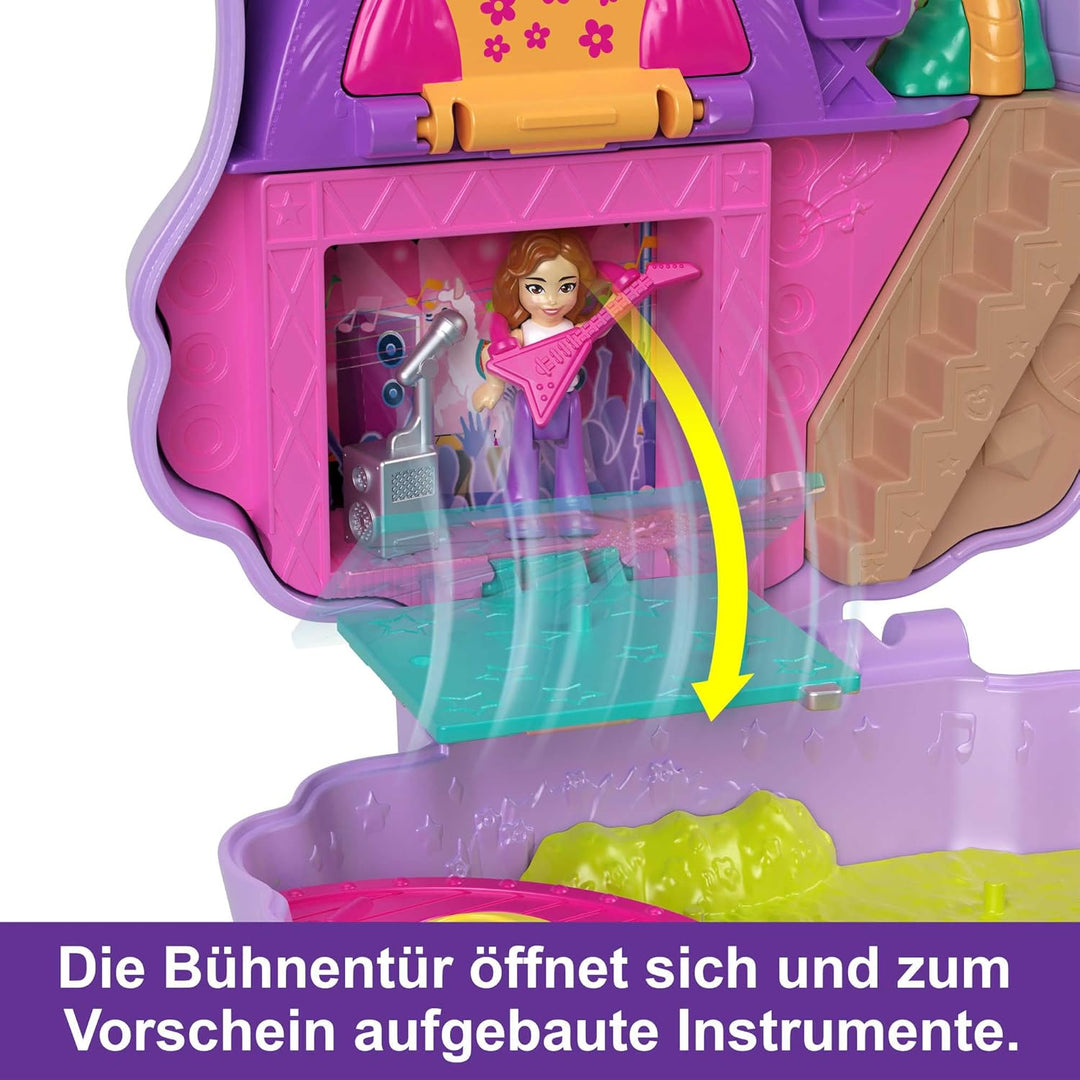 Polly Pocket Camp Abenteuer - Lama Schatulle Spielset mit 2 Puppen, 5 Spielelementen, 13 Accessoires