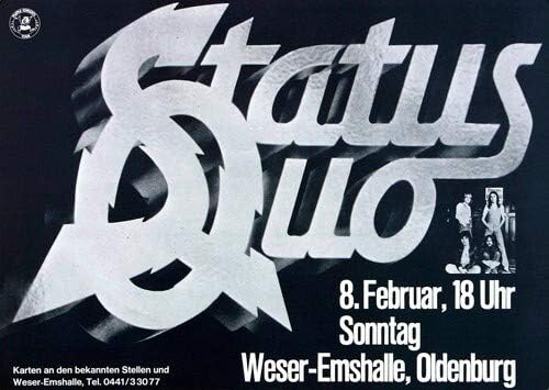 Status Quo - Blue for You, Oldenburg 1976 » Konzertplakat/Premium Poster | Live Konzert Veranstaltun