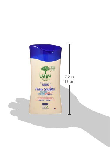 L'arbre vert Duschcreme Surgras Peaux Sensibles 250 ml – 1 Stück (Packung mit 2) 250 ml (2er Pack),