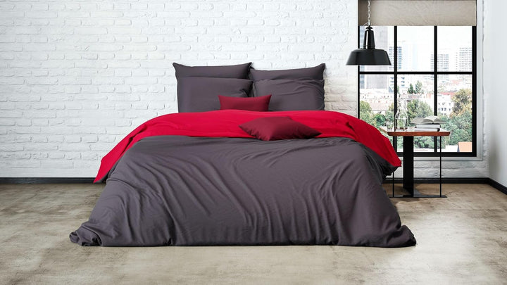 Uni Einfarbig Wende Bettwäsche Mistral Home Edel Perkal 100% Ägyptische Baumwolle, Grösse:240x220cm