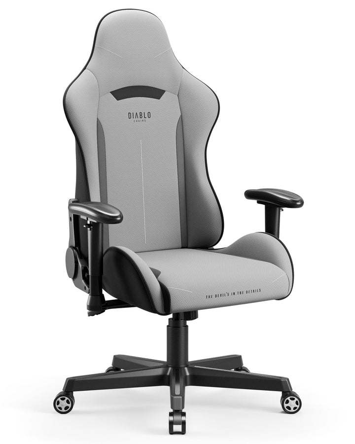 Diablo Gamer Stuhl X-Starter | Gaming Stuhl Ergonomisch mit Stoffbezug, Verstellbare Armlehnen, Kipp