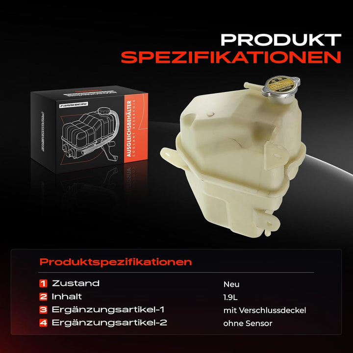 Frankberg Ausgleichsbehälter Kühlmittel Ohne Sensor Mit Deckel für L400 Bus Kasten PD_W PC_W PA_V PB