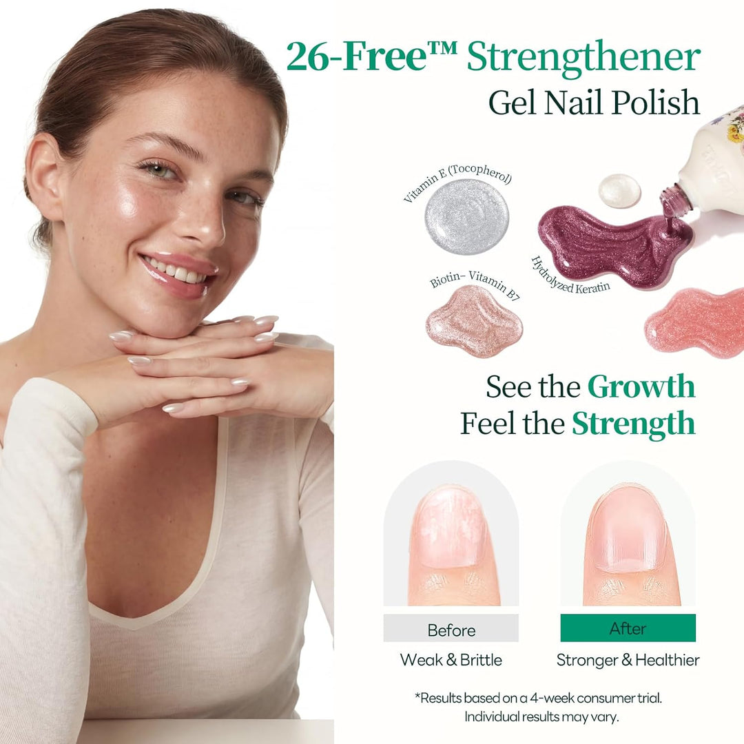 APUREE Nagelhärter Extra Stark Gel Nagellack Set: 64% Bio-Based USDA Zertifiziert, Nagelhärter für b