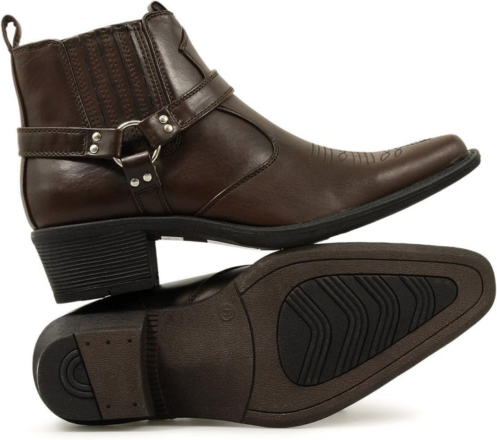 Us Messing Cuban Heel Steigbügel Western Kuh Stiefel 39.5 EU Braun, 39.5 EU Braun