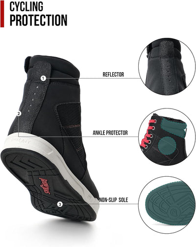 BORLENI Motorradschuhe Herren Sommer Motorradstiefel Männer lässige atmungsaktive motorrad sneaker r