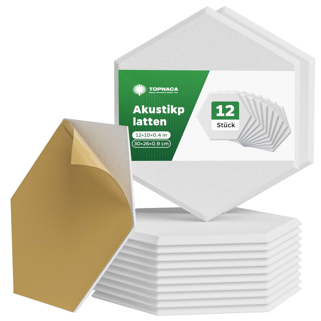 12 Stück Gross selbstklebend Pinnwand Modern, Weiss Sechseck Korkplatte Alternativen für Notice, Mem