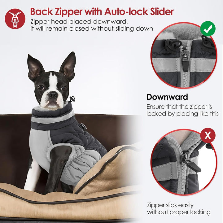 AOFITEE Hundemantel Grosse Hunde, Warme Hundemantel Winter Wasserdicht Hundejacke Winterjacke mit Ge