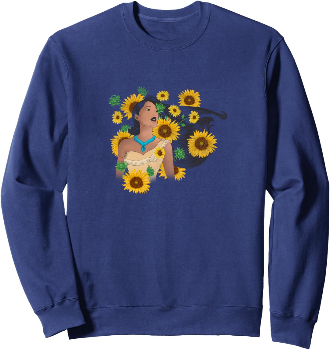 Disney Pocahontas Sunflower Floral Portrait Sweatshirt