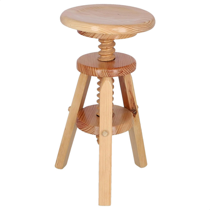 WELL HOME MOBILIARIO & DECORACIÓN Runder Drehhocker aus Holz, lackiert, 29 x 29 x 64 cm