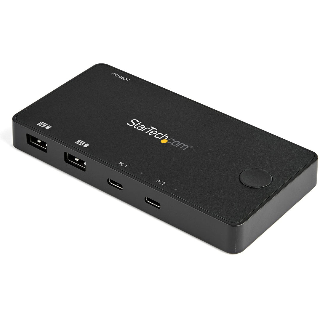 StarTech.com 2-Port USB-C KVM Switch (4K 60Hz HDMI, 3840x2160, Kompakter Dual-Port UHD Mini KVM Swit