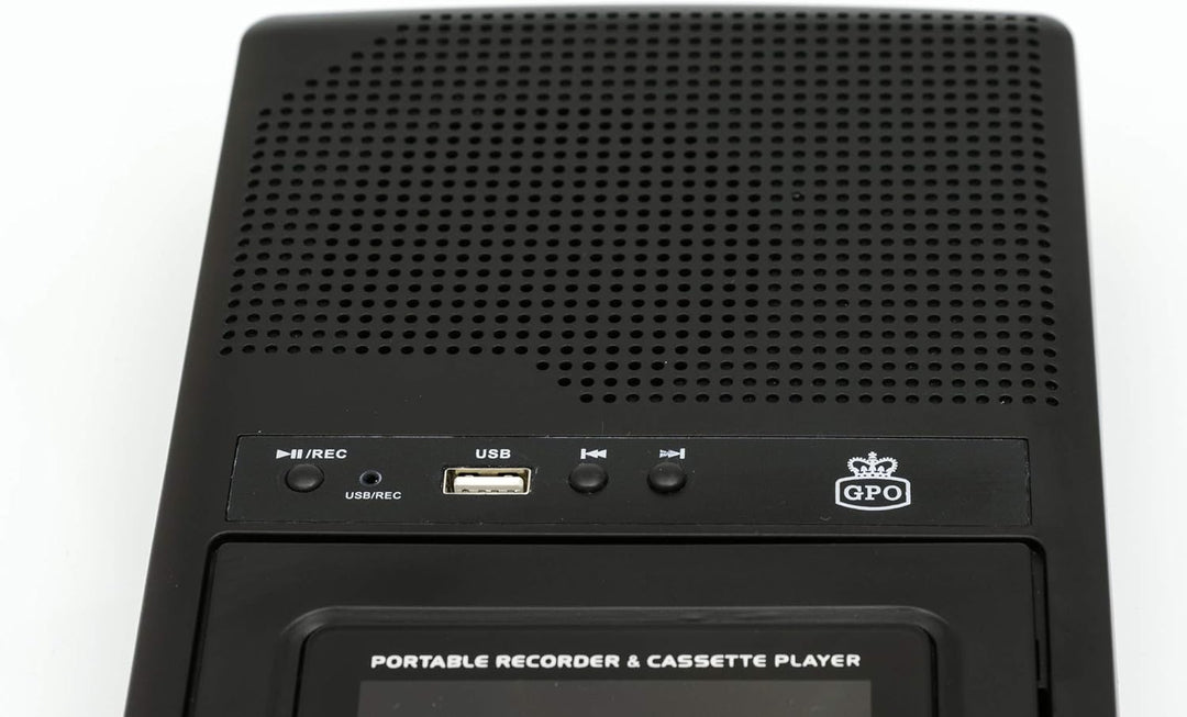 GPO CRS132B Kassettenrekorder mit externem Mikrofon und