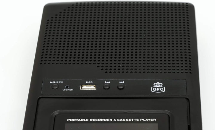 GPO CRS132B Kassettenrekorder mit externem Mikrofon und