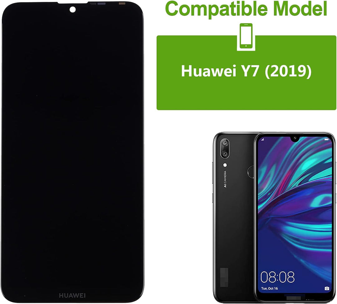 SwarKing LCD Display kompatibel mit Huawei Y7 2019 Touch Screen Digitizer (Schwarz ohne Rahmen) Ersa