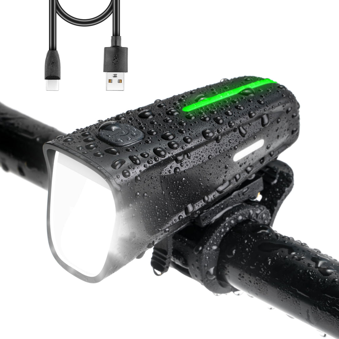 LED Fahrradlicht Vorne 100 LUX, Fahrradbeleuchtung stvzo zugelassen, Fahrradlampe USB Aufladbar mit