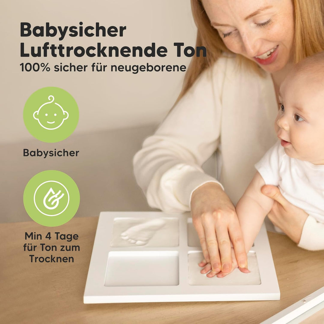 Baby Handabdruck und Fussabdruck Set - Baby Fussabdruck Set, Gipsabdruck Baby Hand und Fuss, Baby Fu