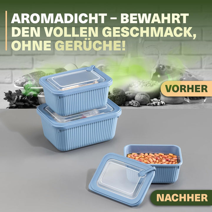Frischhaltedosen im 3er Set mit transparentem Ventildeckel, Aufbewahrungsbehälter, Küche, stapelbar,
