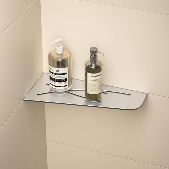Eck Duschregal mit 3 mm Stärke, Duschablage Ohne Bohren Eckregal Dusche, SUS304 Edelstahl Badezimmer