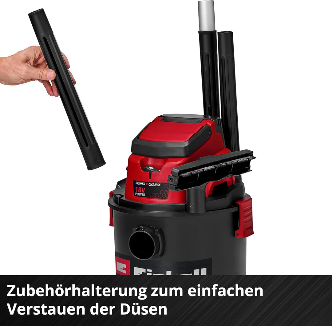Einhell Akku-Nass-Trockensauger TC-VC 18/15 Li-Solo Power X-Change (Lithium-Ionen, Kunststoffbehälte