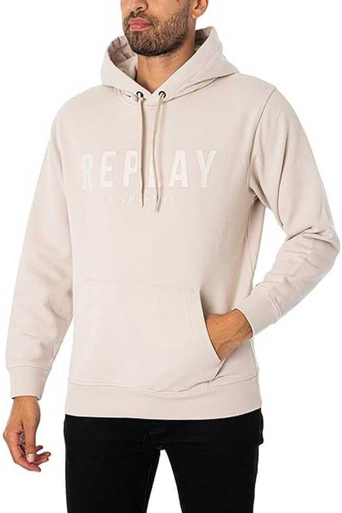 Replay Herren Kapuzenpullover 3XL Butter White 012, 3XL Butter White 012