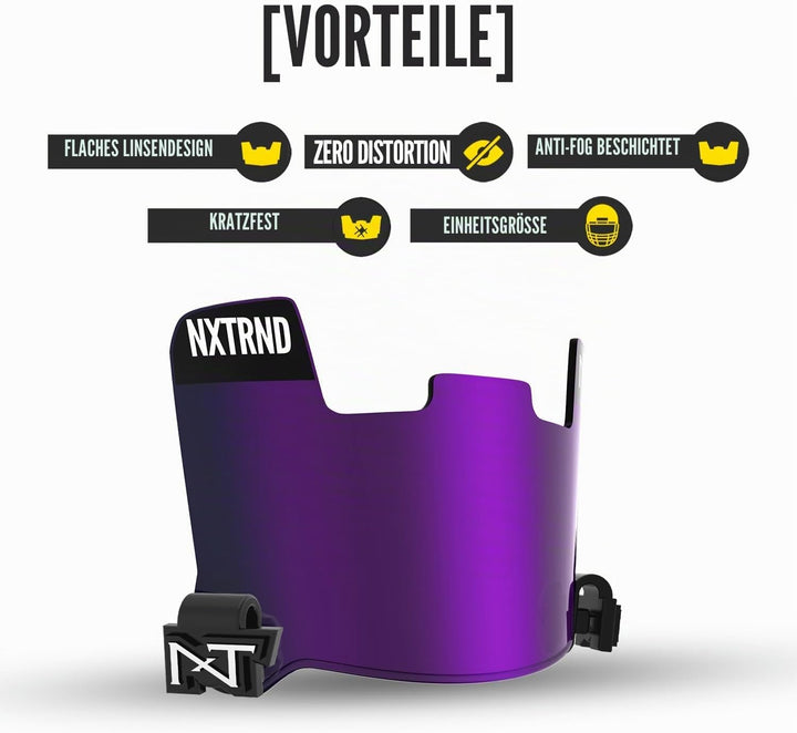 Nxtrnd VZR1 Fussballvisier, Flache Linsentechnologie, passend für Erwachsene und Jugendliche Fussbal