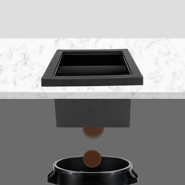 Bodenloser Kaffeeklopfkasten, Klopfkastenrutsche, Mülleimerrutsche mit Offenem für Zuhause, Küche, C