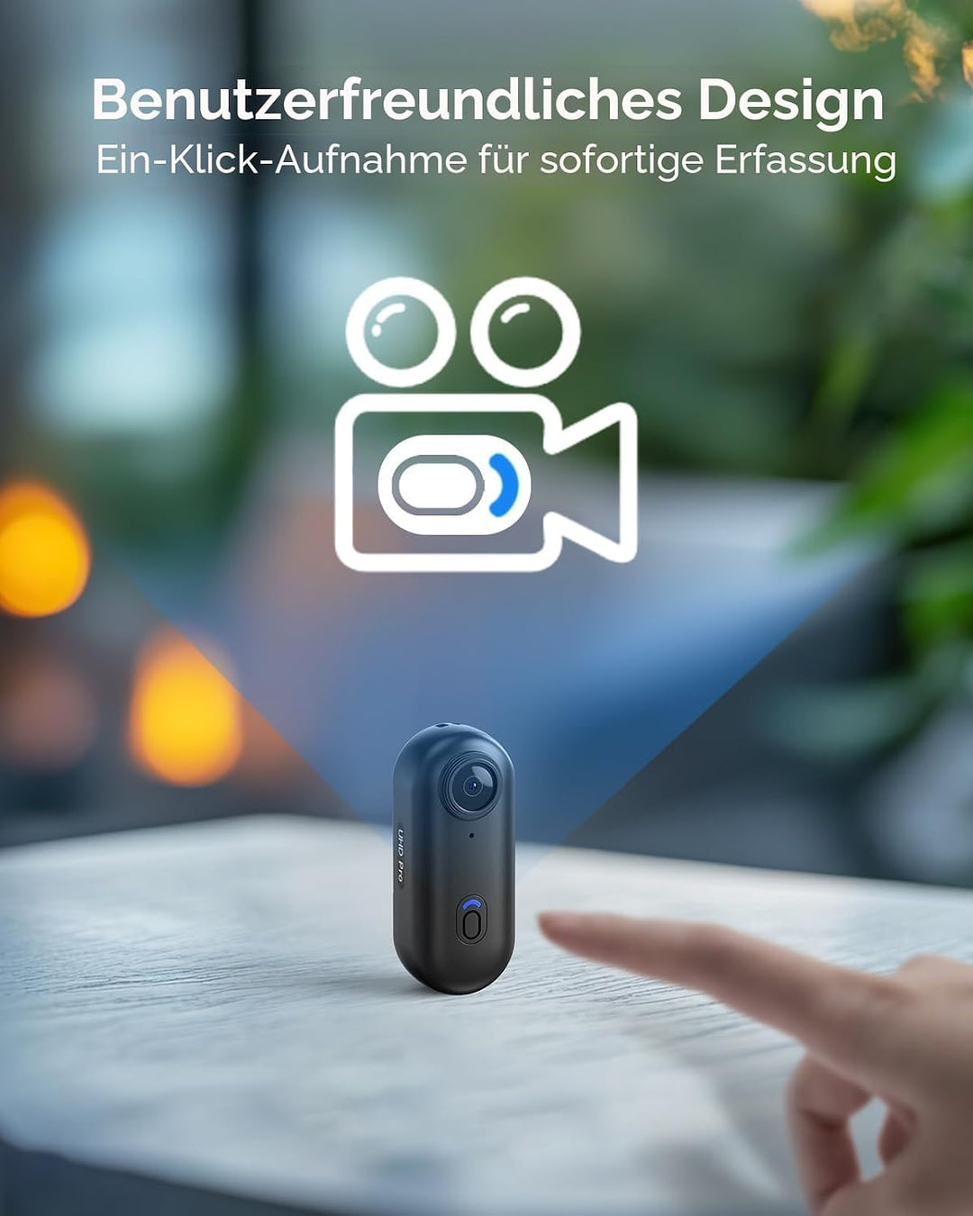 BOBLOV W4 4K Bodycam Körperkamera Mini, Body Cam mit 360° drehbarem Clip und Magnetclip, 90 Minuten