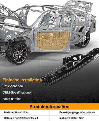 Frankberg Fensterheber Hinten Links Kompatibel mit E-Klasse W211 S211 Stufenheck Kombi 2002-2009 211