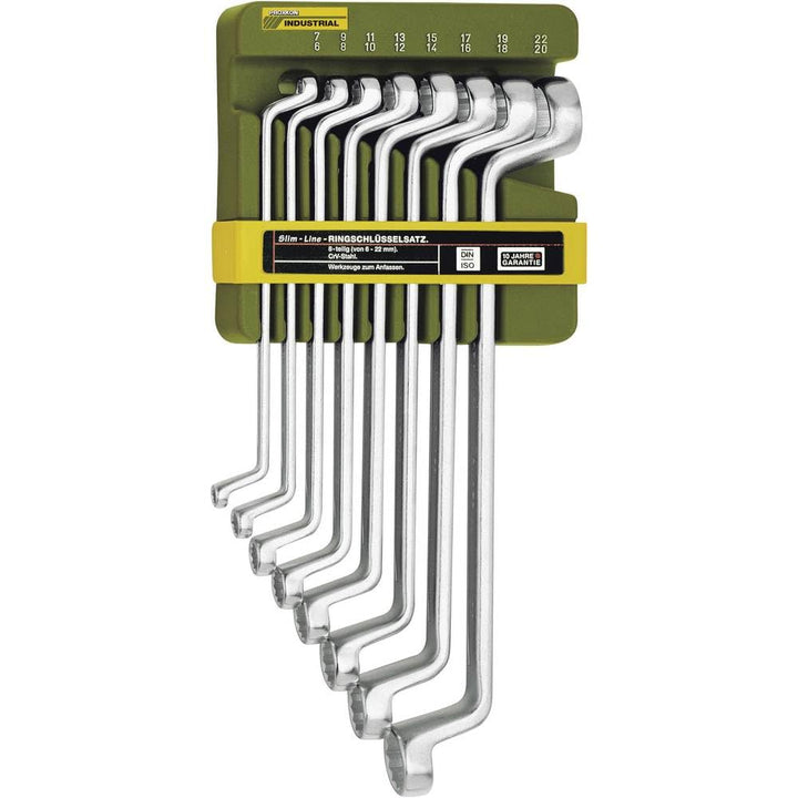 Proxxon 23810 Doppel-Ringschlüsselsatz, 8-teilig von 6 x 7 bis 20 x 22 mm