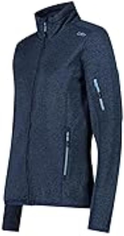 CMP Damen Lightweight Knitted Fleece Jacket With Mesh WOMAN JACKET 36 Blaues Feuerzeug, 36 Blaues Fe