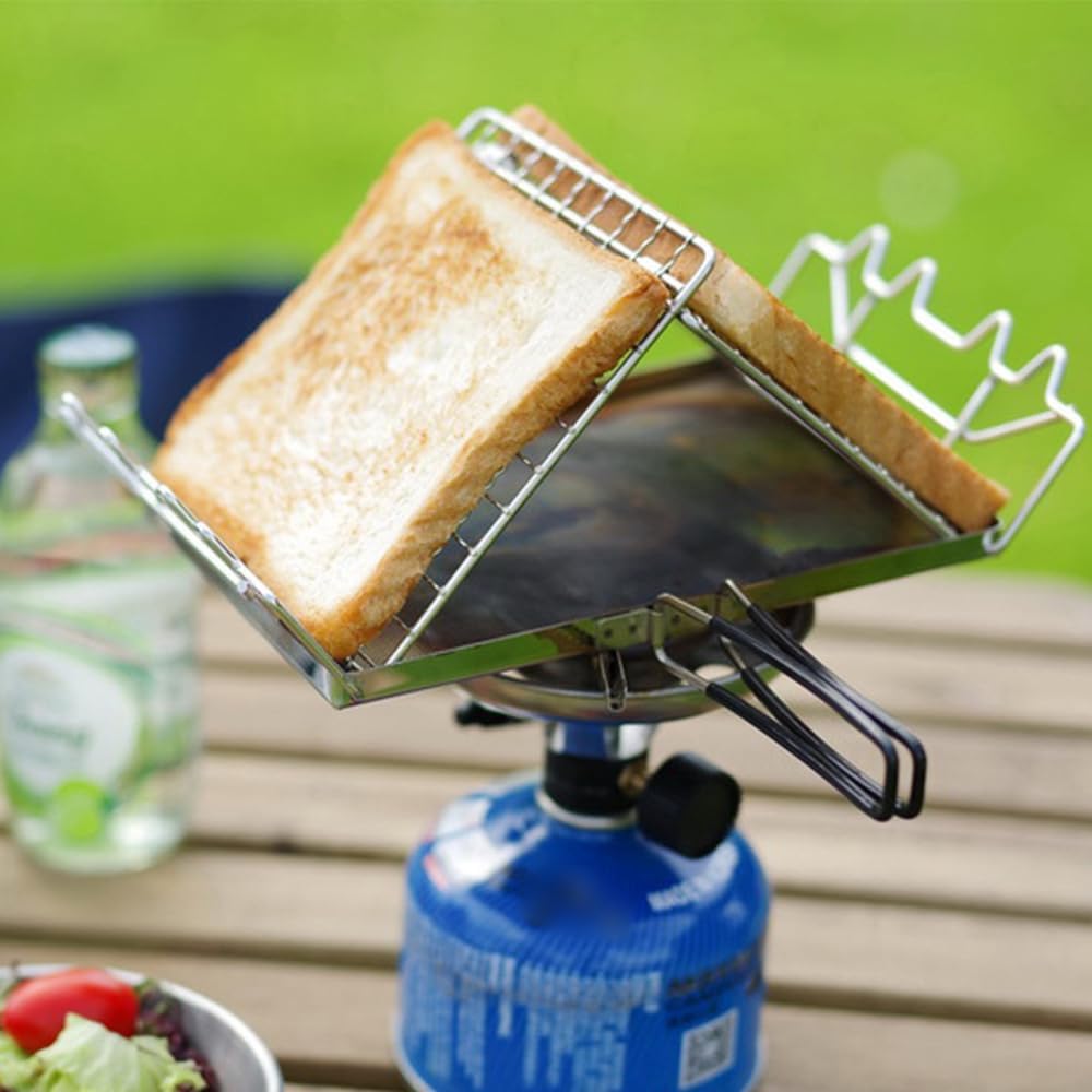 Camp Herd Toaster, Tragbarer Faltbarer Campingkocher Toaster, Blech Brot Toaster für BBQ Party Outdo