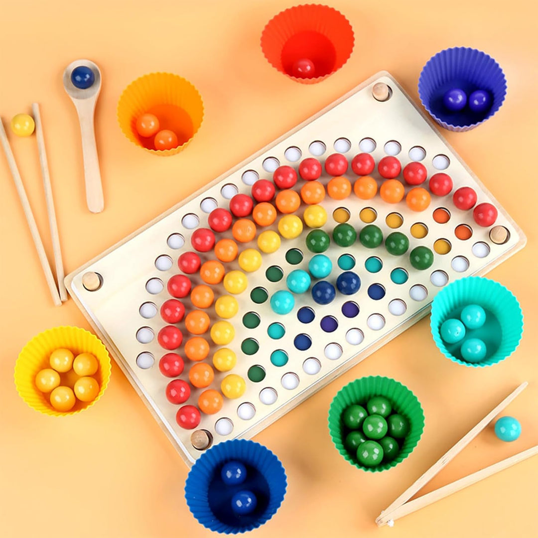 Montessori Spielzeug ab 3 Jahre | Vorschule Farben Sortier Stapelspielzeug & Lernspiele mit Regenbog