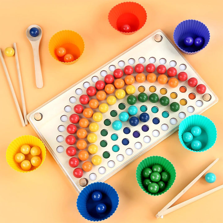 Montessori Spielzeug ab 3 Jahre | Vorschule Farben Sortier Stapelspielzeug & Lernspiele mit Regenbog