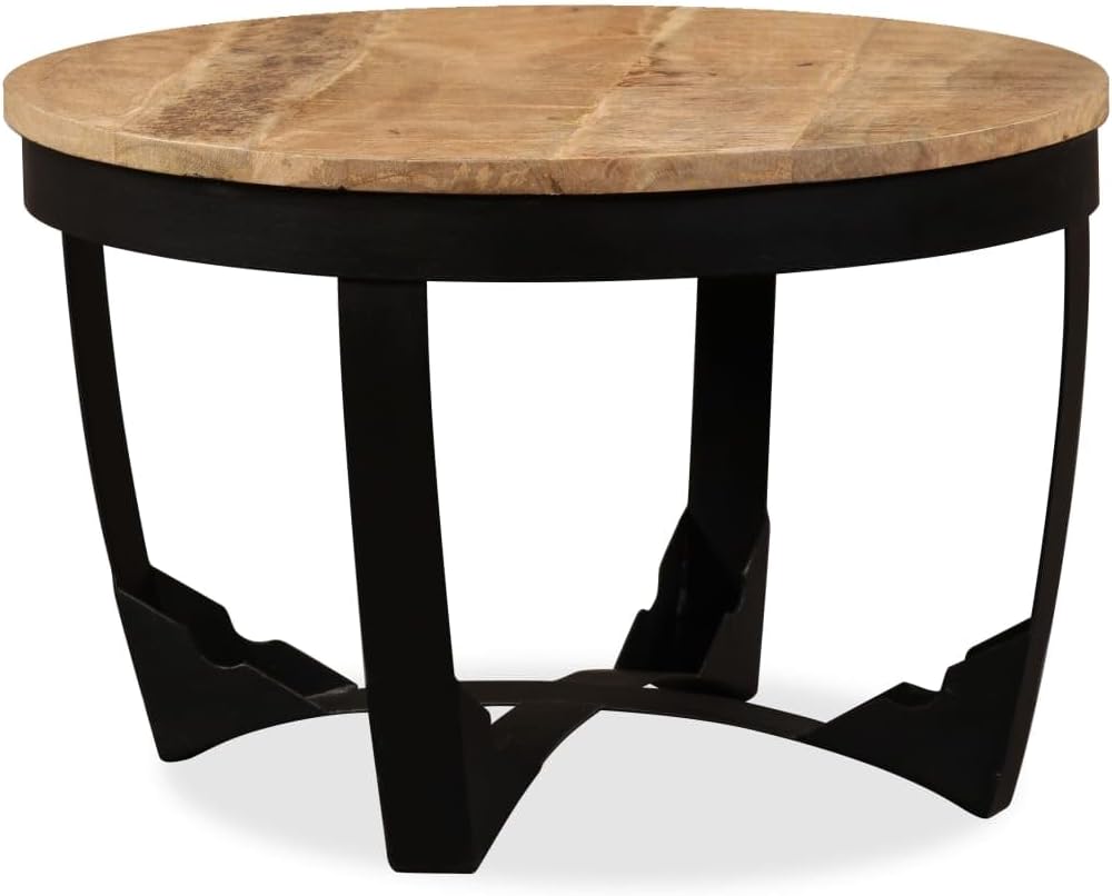 vidaXL Couchtisch Massivholz Kaffeetisch Wohnzimmertisch Beistelltisch Sofatisch Rund Tisch Wohnzimm