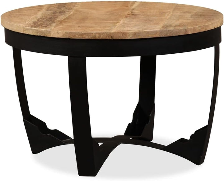 vidaXL Couchtisch Massivholz Kaffeetisch Wohnzimmertisch Beistelltisch Sofatisch Rund Tisch Wohnzimm