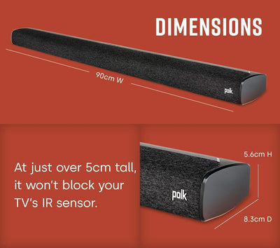 Polk Audio Signa S3 TV Soundbar mit Subwoofer, HDMI ARC, Bluetooth, Google Chromecast, 5.1 Dolby Dig