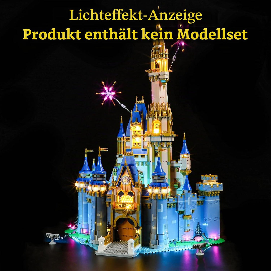GEAMENT LED Licht-Set Kompatibel mit Lego 2023 Disney Schloss Castle 43222 (Modell-Set Nicht enthalt