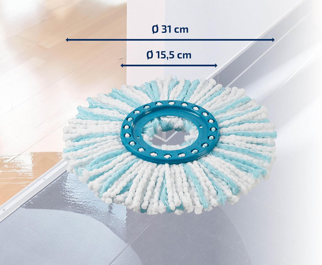 Leifheit Ersatzkopf CLEAN Twist Disc Mop Ergo Micro Duo 4er Set, Wischbezug, Ersatzbezug, 4er Set, f