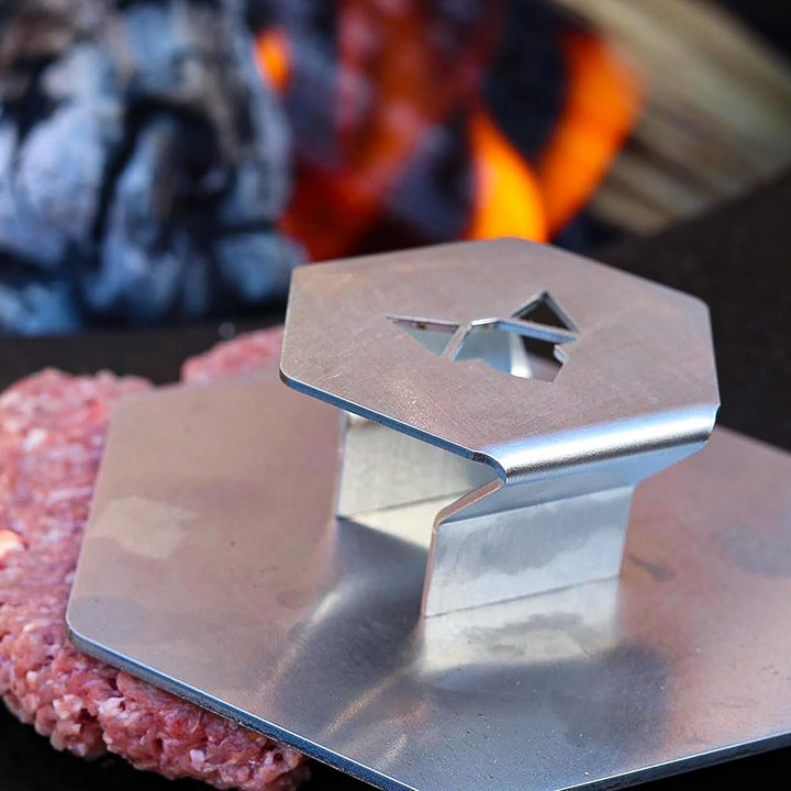 FENNEK Smasher I Grillpresse für Burger aus hochwertig geschliffenem Edelstahl I Werkzeug für Küche,