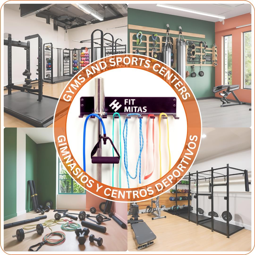 Sportgerätehalter | Ständer für Fitnesscenter | Organizer für Heimstudio | Wandhalterung für elastis