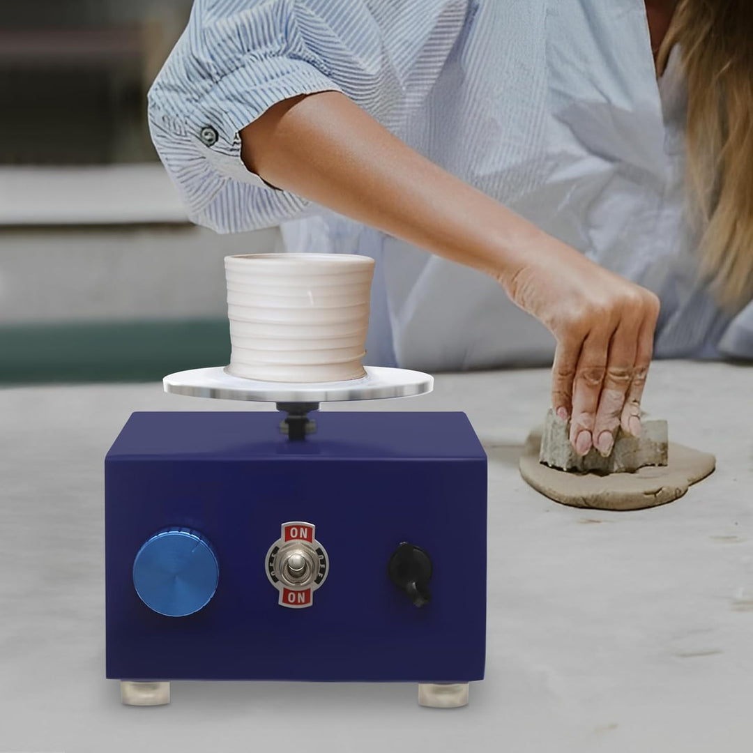Mini Elektrisch Töpferscheibe, 2000RPM Elektrische Töpferscheibe Maschine, mit Leiser 24W Motor und