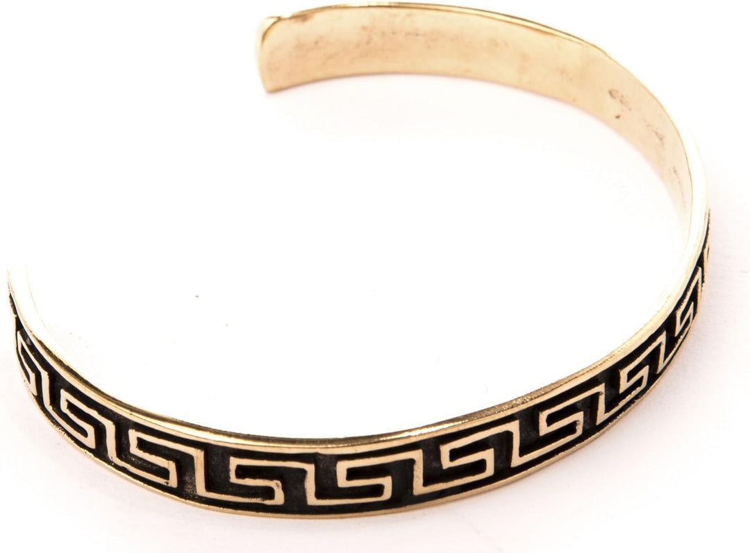Windalf Grosser Unisex Kelten Bronze Armreif Rhianon Ø 6.2 cm Celtic Mäander Ornamente Antiker Bohem