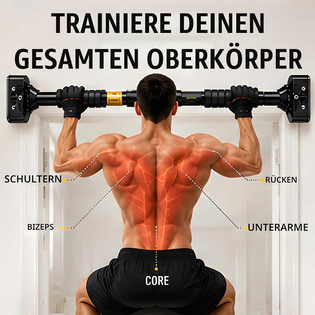 Length Adjustable Pull Up Bar for Doorway - 200KG Capacity 72-95 CM No Screw Home Gym Exercise Equip
