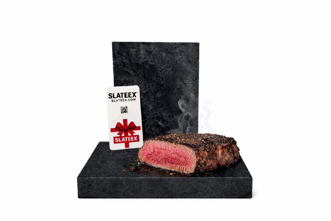 Specksteinplatte 20 × 13 × 3 cm von Slateex – Naturstein-Grillplatte für Grill, Backofen & Servieren