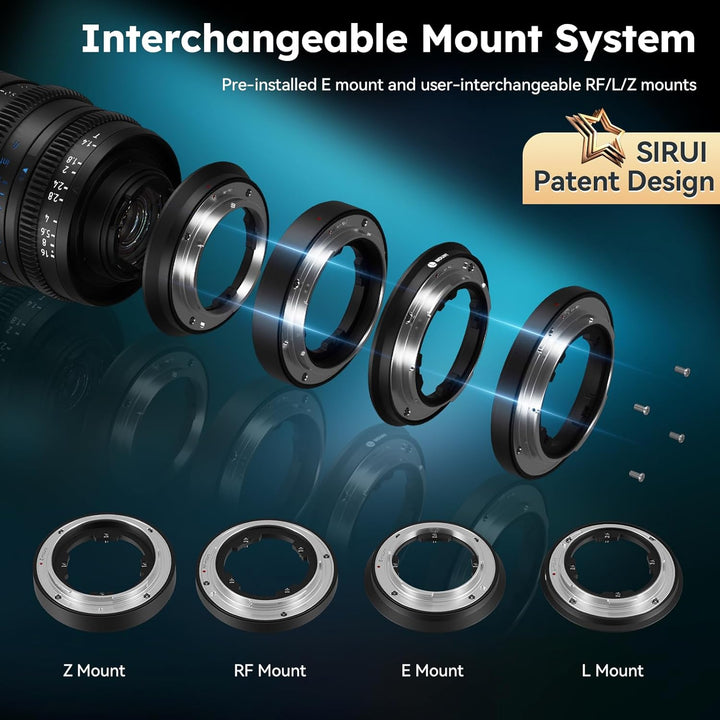 SIRUI VP-1 Vision Prime 50mm T1.4 Cine Objektiv, Vollformat manuelle Fokussierung Grosse Blende Fest