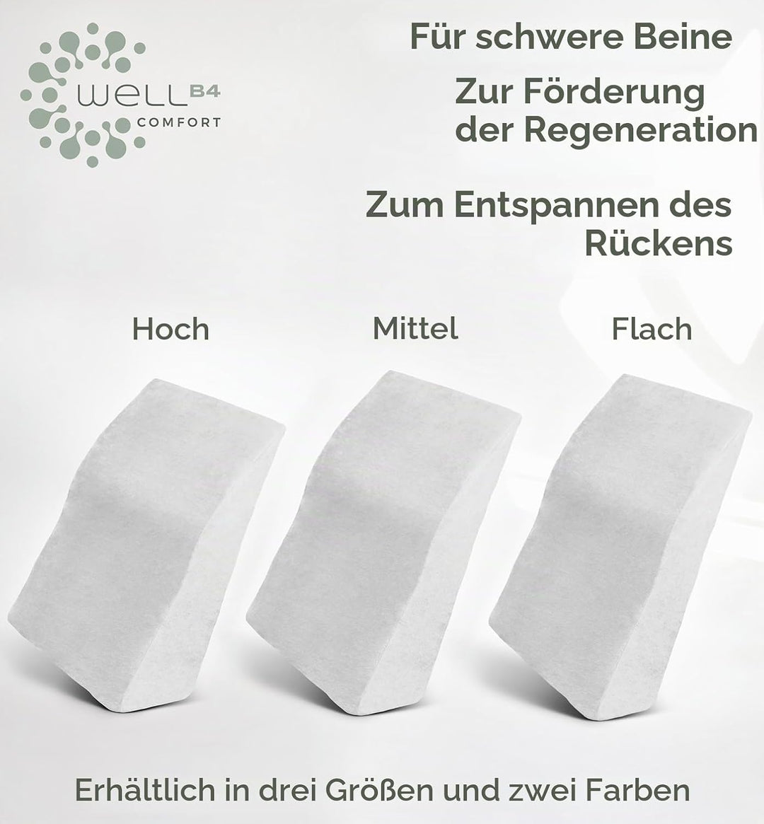 WELL B4 Ergonomisches Venenkissen zum Beine hochlagern MEDIUM - Beinhochlagerungskissen Beinauflage